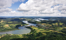Jezioro Solińskie z lotu ptaka, źródło: Internet