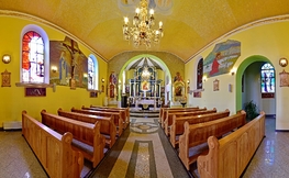 Wnętrze kościoła parafialnego w Polańczyku, Fot. Łukasz Barzowski