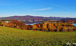 Jesienna panorama z punktu widokowego w Polańczyku, Fot. Łukasz Barzowski