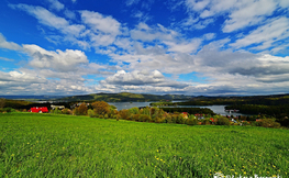 Widok na Jezioro Solińskie z punktu widokowego w Polańczyku, Fot. Łukasz Barzowski