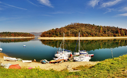 Widok na Jezioro Solińskie w Olchowcu,  Fot. Łukasz Barzowski